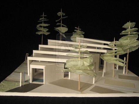 Maquette Architecture Ideas, Architecture Model Trees, Green Building Architecture, Maquette Architecture, Conceptual Model Architecture, University Architecture, Architecture Sketchbook, Areas Verdes, Arch Model