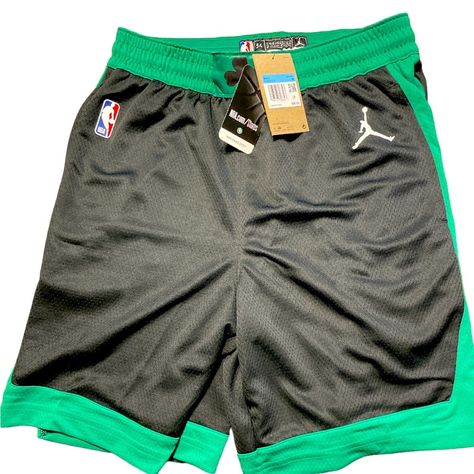 Men's Boston Celtics Jordan Brand Black 2022/2023 Statement Edition Swingman Performance Shorts Size: Large Boston Celtics Graphics Throughout And The Sewn-On Stripes Give Them An Authentic Look, Elevating Both Your Style And Fandom. Shipping Product Details Product Id: 4753722 Elastic Waistband With Drawstring Sewn-On Stripes Two Front Pockets Heat-Sealed Nba And Brand Logos Inseam On Size M Measures Approx. 8.25'' Fabric Appliques With Sublimated Details Material: 100% Polyester Dri-Fit Techno Nike Sweat Shorts, Jordan Sweat, Statement Shorts, Michael Jordan Basketball, Jordan Shorts, Black Athletic Shorts, Brand Logos, Tie Dye Shorts, Fleece Shorts