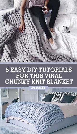 Diy Knit Blanket, Arm Knitting Blanket, Diy Hanging Shelves, Hand Knit Blanket, Wine Bottle Diy Crafts, Blanket Diy, Chunky Blanket, Finger Knitting, Chunky Knit Blanket