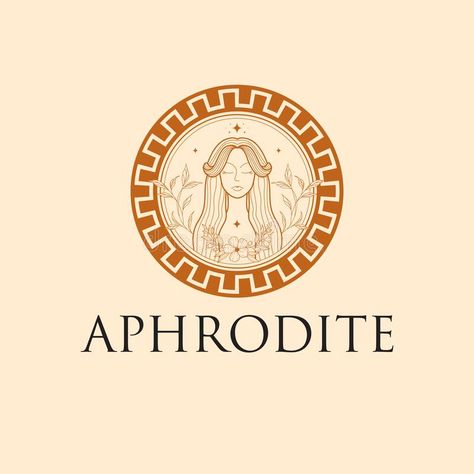 Aphrodite Logo Design, Venus Logo Design, Greek Mythology Logo, Aphrodite Logo, Aphrodite Illustration, Ancient Logo, Goddess Logo, Logo For Beauty, Industry Illustration