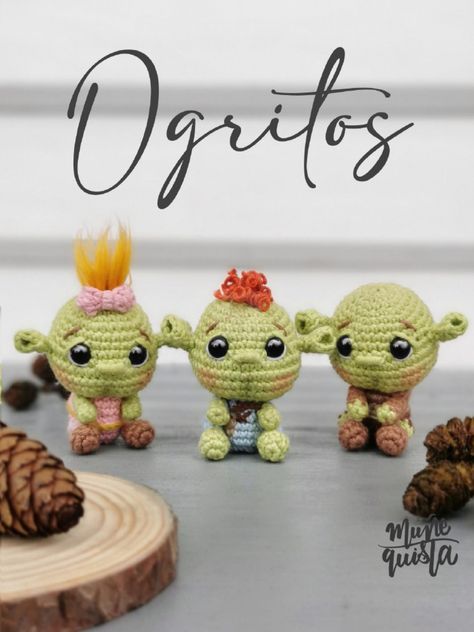 Felted Crochet, Soft Crochet, Crochet Disney, Crochet Amigurumi Free Patterns, Bobble Stitch, Blanket Yarn, Crochet Toys Patterns, Shrek, Animated Cartoons