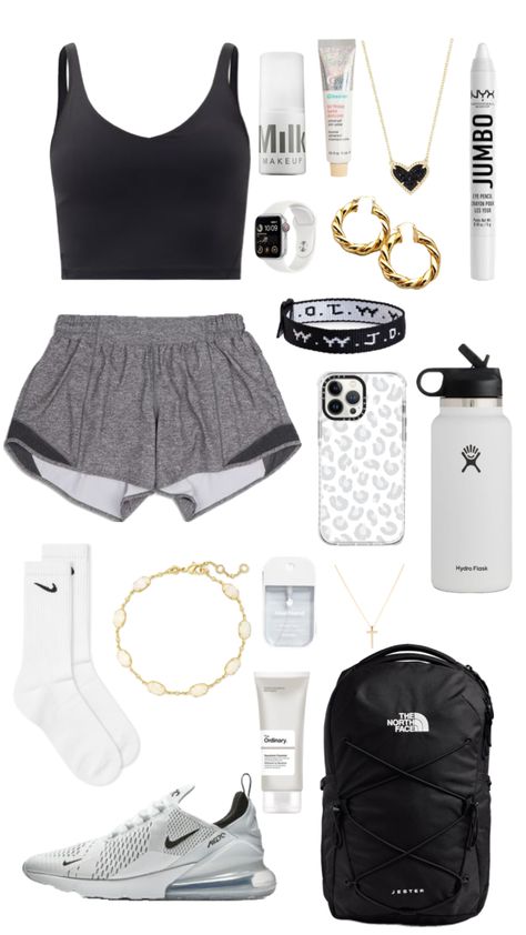 Cute Running Outfit, Basic Girl Outfit, Cute Nike Outfits, Fitness Wear Outfits, Preppy Summer Outfits, Casual Preppy Outfits, Trendy Outfits For Teens, Cute Lazy Outfits, Casual School Outfits