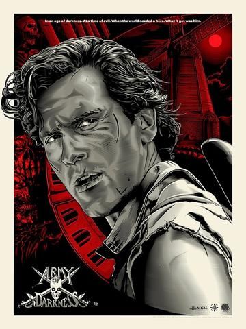 Limited edition screen print movie poster - jeff boyes - Army Of Darkness - Regular Bruce Campbell Evil Dead, Ash Evil Dead, Ash Williams, Army Of Darkness, Best Movie Posters, Horror Artwork, Bruce Campbell, Evil Dead, Horror Movie Art