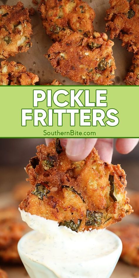 Fried Pickle Fritters Pickle Fritters, Pickle Bites, Easy Marry Me Chicken, Marry Me Chicken Pasta, Chicken Recipe Easy, Marry Me Chicken Recipe, Marry Me Chicken, Appetizers Easy Finger Food, Best Appetizer Recipes