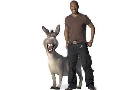 Best Animated Voices Ever- #2 Eddie Murphy as Donkey in ‘Shrek’ Donkey In Shrek, Shrek 2001, William Steig, Mike Myers, Princess Fiona, Casting Pics, Eddie Murphy, Comedy Club, Dreamworks Animation