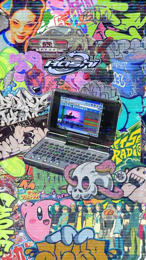 #graffiti #grung #jetsetradio #japan #skater #aesthetic #vibes #retro #2000s #90s #grungy #writing #dumbphone #nastolgia #phone 2000s Graffiti, 90s Graffiti, Graffiti Aesthetic, Retro 2000s, Graphic Design Collection, Skater Aesthetic, Graffiti Designs, Aesthetic Vibes, Jet Set