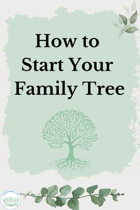 How to Start Your Family Tree How To Start A Family Tree, Creating A Family Tree, Family Tree Outline, Ancestry Tips, Family Tree Ideas, Family Trees Diy, Genealogy Tree, Family Tree Book, Create A Family Tree