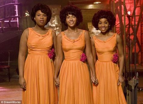 Dreamgirls (2006) - Deena Jones (Beyonce), Effie White (Jennifer Hudson), Lorrell Deena Jones, Dreamgirls Movie, Disney Musical, Orange Dresses, Photoshop Pics, Fifties Fashion, Beyoncé Giselle Knowles-carter, Beyoncé Giselle Knowles, Tv Show Outfits