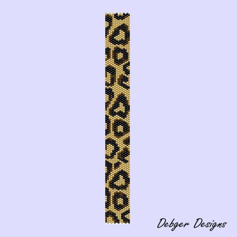 Animal Instincts narrow Leopard Diy Necklace Patterns, Macrame Bracelet Patterns, Loom Bracelet Patterns, Hanging Beads, Miyuki Bracelet, Bead Loom Bracelets, Necklace Patterns, Bead Embroidery Jewelry, Bead Loom Patterns