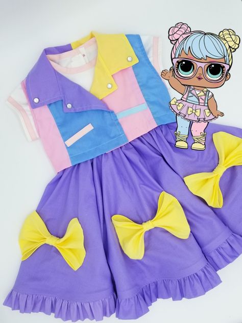 LOL surprise Bon Bon custom Halloween costume by Memourii #LOLSurprise #Halloween #bonbon #halloweencostume #LOL Custom Halloween Costumes, Disney Princess Backpack, Suprise Birthday, Baby Alive Food, Girls Tulle Dress, Homemade Halloween Costumes, Doll Party, Birthday Surprise Party, Dress Halloween Costume