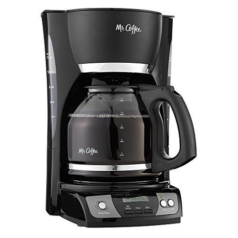 Mr. Coffee CGX23 12-Cup Programmable Coffeemaker, Black - http://teacoffeestore.com/mr-coffee-cgx23-12-cup-programmable-coffeemaker-black/ Camping Coffee Maker, Coffee Maker With Grinder, Espresso Machine Reviews, Nescafe Dolce Gusto, Mr Coffee, Amazon Coffee, Best Coffee Maker, Best Espresso, Camping Coffee