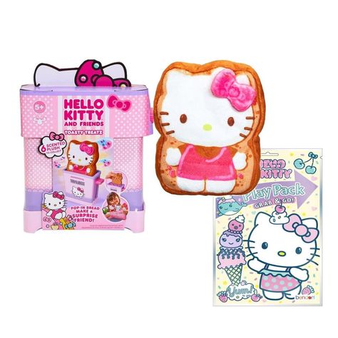 PRICES MAY VARY. MAGICAL TOASTING ACTION: Pop the bread into the slot, push down the lever, and watch as a Hello Kitty and Friends plush magically pops up! Adorable Plush Toys with the Cookeez Makery Hello Kitty and Friends Toasty Treatz, kids can pretend create their own soft and scented plush toys, making it a fun and interactive crafting experience! Soft and Scented Fun: Each plush toy emerges warm and scented, providing a delightful sensory experience that enhances playtime for children. Thi Scented Plushies, Kuromi And Pompompurin, Cookeez Makery, Fragrance Making, Cute Stationary School Supplies, Hello Kitty Toys, Kitty Items, Hello Kitty And Friends, Stationary School