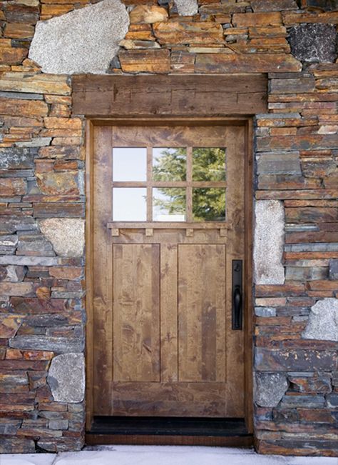 Front door, feeling relaxed already Hammered Copper Tub, Rustic Wood Doors, Unique Front Doors, Pebble Floor, Ski Slope, Beautiful Front Doors, Cabin Doors, California Camping, Rustic Bathroom Designs