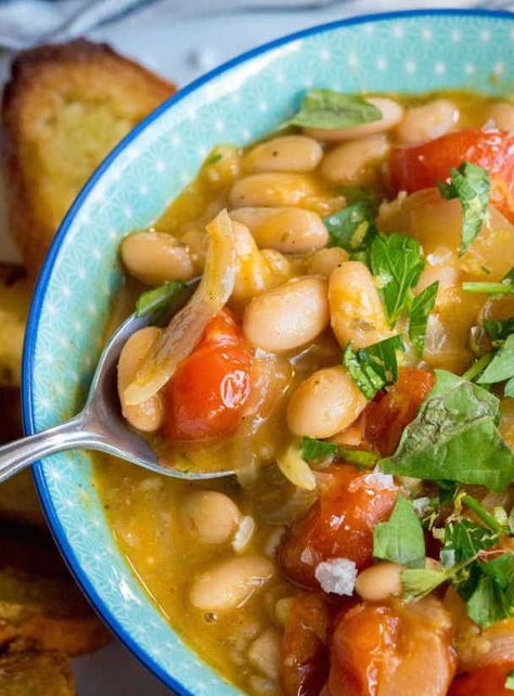 Hearty Roasted Tomato And White Bean Stew 12 Tomatoes, Roasted Tomato And White Bean Stew, White Bean Stew, New York Times Cooking, 12 Tomatoes Recipes, Winter Meals, 12 Tomatoes, Comfort Soup, Bean Stew