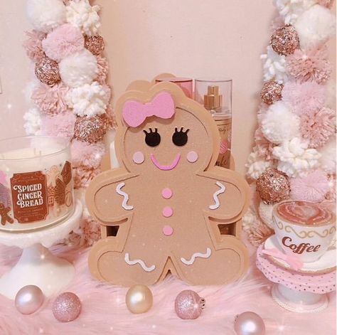 Pink Gingerbread Baby Shower Theme, Christmas Boutique, Pink Gingerbread, Gingerbread House Parties, Love Is Forever, Gingerbread Decor, Gingerbread Party, Gingerbread Christmas Decor, Pastel Christmas