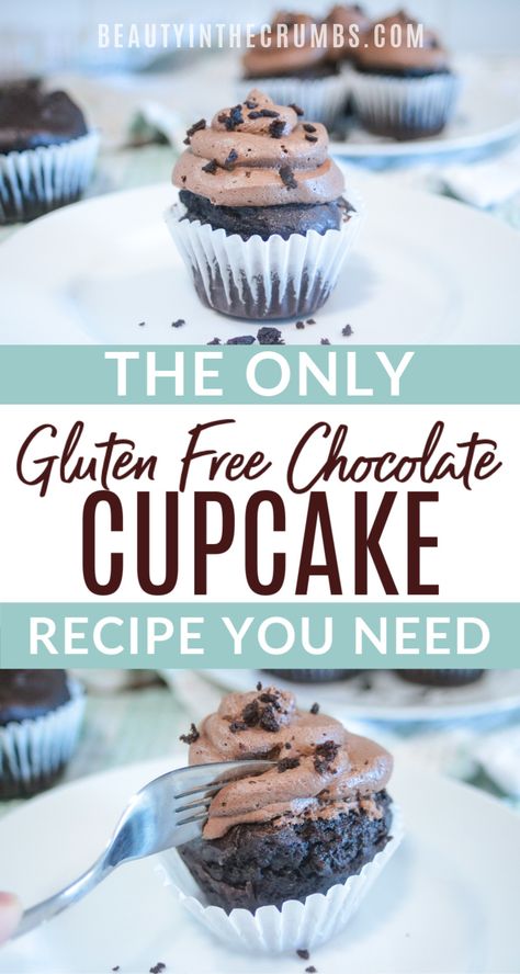 Gluten Free Cupcake, Gluten Free Cupcake Recipe, Dairy Free Cupcakes, Gluten Free Chocolate Cupcakes, Chocolate Cupcake Recipe, Dairy Free Frosting, Cupcakes Easy, Easy Gluten Free Desserts, Gluten Free Cupcakes