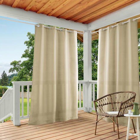 Enhance your space with Exclusive Home Cabana Light Filtering Curtains, perfect for indoor and outdoor use. #HomeDecor #Curtains #IndoorOutdoor #LightFiltering #ExclusiveHome Screen Porch Curtains, Sunroom Windows, Textured Curtains, Outdoor Curtains For Patio, Porch Curtains, Modern Farmhouse Bathroom, Curtain Texture, Decor Pillows, Exclusive Home