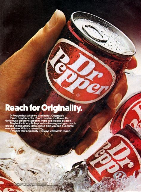 Vintage Dr Pepper Aesthetic, Dr Pepper Poster, Vintage Dr Pepper, Dr Pepper Can, Food Infographic, Poster Ads, Dr Pepper, Non Alcoholic Drinks, Room Posters