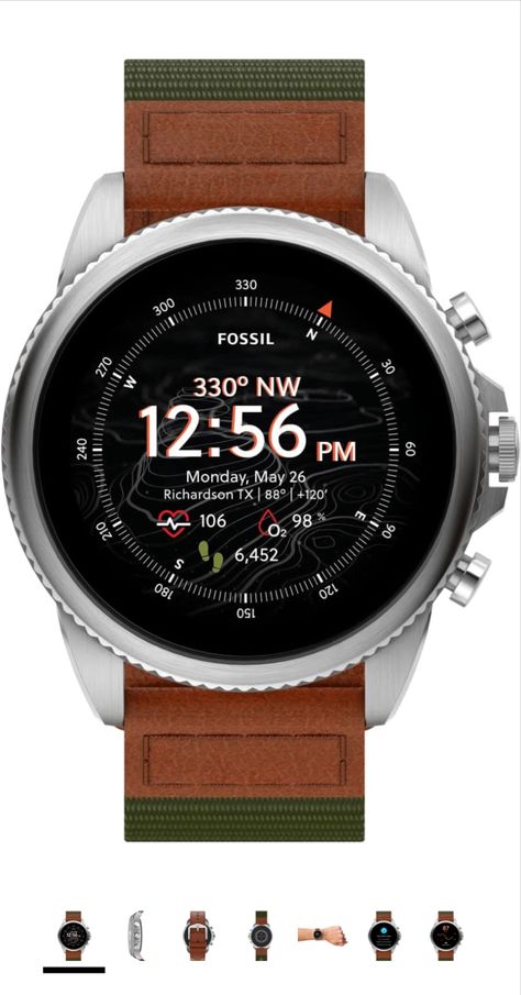 Fossil Smart Watch, Fossil Watches For Men, Fossil Watches, Beautiful Watches, Smartwatch, Touch Screen, Leather Watch, Watch Bands, Fossil