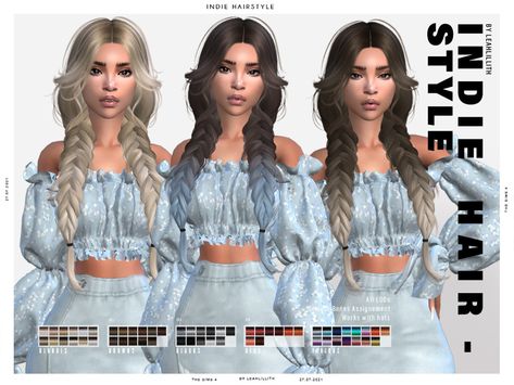 Leah Lillith, Indie Hairstyle, Sims 4 Black Hair, Pelo Sims, Tumblr Sims 4, Sims 4 Teen, Sims Four, Sims 4 Update, Sims 4 Collections