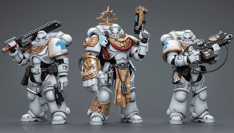 New JOYTOY Warhammer 40k White Consuls Hit Pre-Order! White Templars 40k, Total Warhammer, Warhammer Marine, 40k Tau, Awesome Toys, Warhammer 40k Figures, Lego Sculptures, Warhammer Paint, 40k Artwork