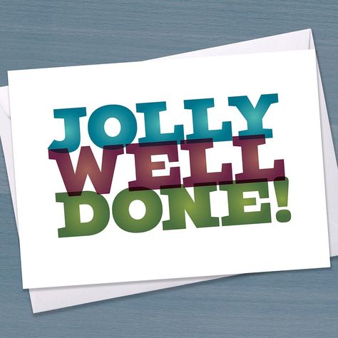 Congratulations Card - "Jolly Well Done",  Graduation Card, Well done in your exams, Driving test card, GCSEs, A-Level, Typographic https://www.etsy.com/listing/535066970/congratulations-card-jolly-well-done?utm_source=crowdfire&utm_medium=api&utm_campaign=api Driving Test Card, A Level, Graduation Card, Test Card, Graduation Cards, Well Done, Driving Test, Congratulations Card, Mini Art