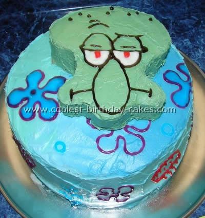 squidward cake :} Squidward Cake Birthday, Squidward Cake, Squidward Birthday, Spongebob Birthday Cake, Birthday Cake Inspiration, Paris Cakes, Spongebob Cake, Diy Birthday Cake, Book Cakes