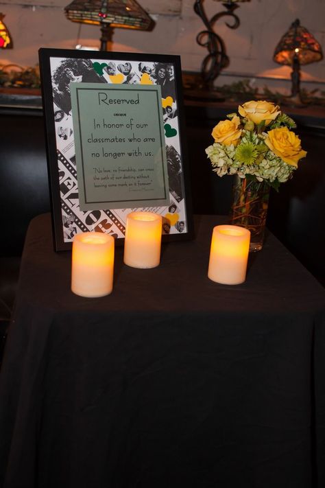 20 Year Class Reunion Ideas, Reunion Decoration Ideas, Class Reunion Centerpieces, 20 Year Class Reunion, Class Of 1993, Class Reunion Ideas, High School Reunion Planning, Highschool Reunion, School Reunion Decorations