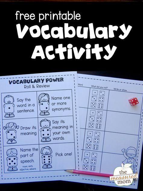 This game-like activity is perfect for vocabulary review in third, fourth, and fifth grade! Vocabulary Activities Elementary, List Of Vocabulary Words, Vocabulary Centers, Tips For Reading, The Measured Mom, Measured Mom, Esl Vocabulary, Teaching Vocabulary, New Vocabulary Words