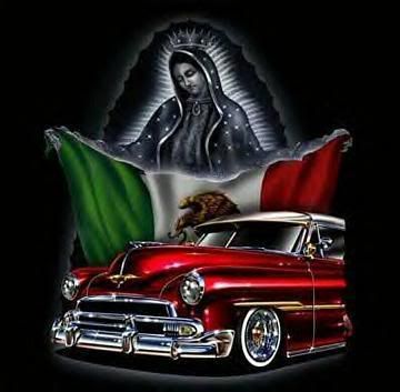 virgin de Guadalupe con la bandera de mexico Mexican Wallpapers, Lowrider Arte, Chicano Love, Mexican Culture Art, Cholo Art, Lowrider Art, Brown Pride, Chicano Style, Chicano Drawings