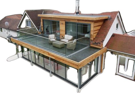 Covered Deck Designs, Sunroom Extension, Addition Plans, Turmeric Lemonade, Bungalow Extensions, Modern Bungalow Exterior, House Extension Plans, Patio Steps, Pallet Patio Furniture