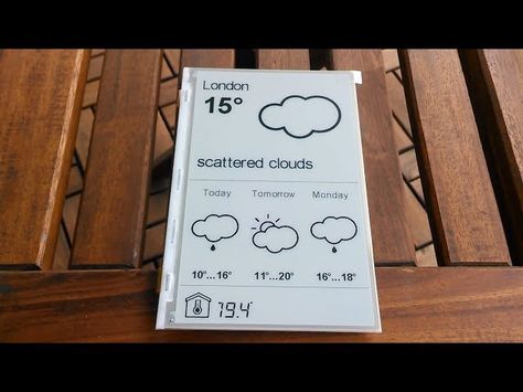 GitHub - andrei7c4/weatherdisplay: ESP8266 based weather display with e-ink screen E Paper Display, Arduino Modules, Raspberry Pi Computer, Paper Screen, Paper Display, Weather Display, E Ink Display, Electronic Paper, Iot Projects