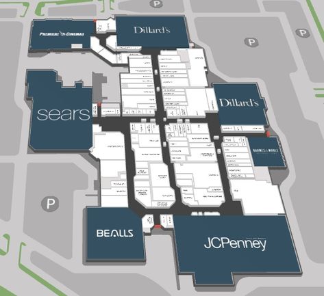 South Plains Mall shopping plan Mall Blueprints, Shopping Mall Layout, Mall Layout, Mall Plan, Mall Map, Super Mercado, Mall Shopping, Pacific Place, Mall Stores