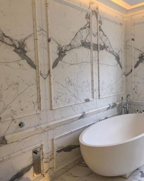 Marble En Suite, Marble And Panelled Bathroom, Bookmatched Marble Bathroom, Marble Classic Bathroom, Marble Wainscoting Bathroom, Marble Panel Bathroom, Marble Trim Bathroom, Fluted Marble Bathroom, Marble Walls Bathroom