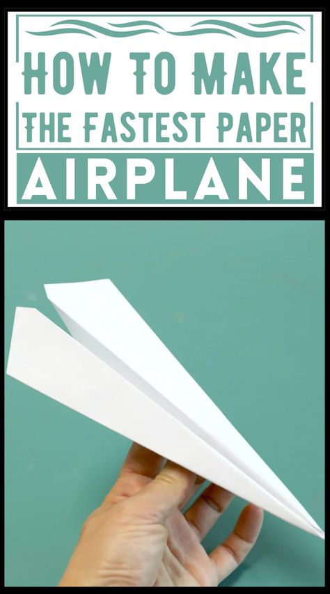 How To Make The Fastest Paper Airplane How To Fold The Best Paper Airplane, Good Paper Airplanes, Paper Airplane That Flies Far, How To Make Paper Airplanes Step By Step, Diy Airplane Crafts, Paper Planes How To Make, Diy Paper Airplanes, How To Make A Paper Airplane, Paper Airplanes How To Make