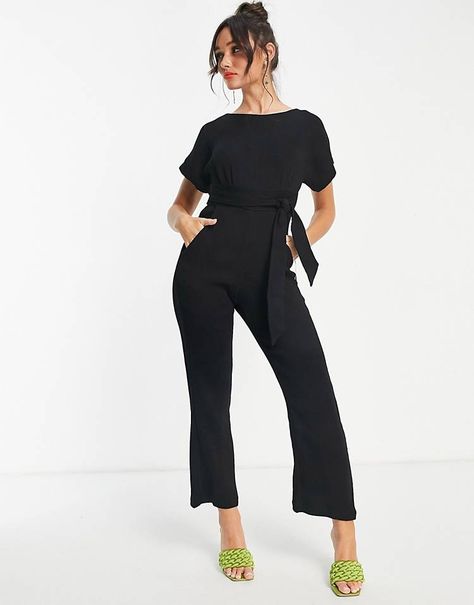 Closet London kimono sleeve jumpsuit in black | ASOS Peplum Jumpsuits, Clothes Pieces, Tuxedo Jumpsuit, Embellished Jumpsuit, Pleated Jumpsuit, Floral Print Jumpsuit, Day To Night Dresses, Culotte Jumpsuit, Sequin Jumpsuit