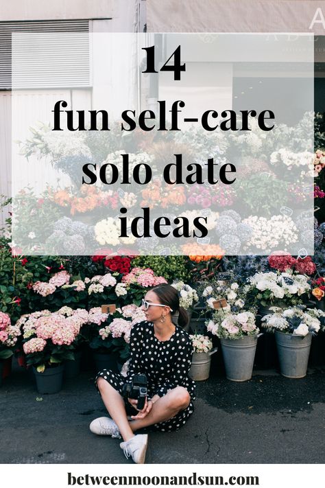 Have you ever considered dating yourself? If not you should definitely try it out! Here you can find 14 self-care solo date ideas for the next free afternoon or weekend alone. Prove to yourself that you don't need anyone else around you to make you happy. The benefits are increased confidence and independence. So there is no reason not to go for it. There is no better way to get to know yourself better. Get out of your comfort zone. Spending Time With Yourself, Don't Need Anyone, Solo Date Ideas, Dating Yourself, Time With Yourself, Solo Date, Get To Know Yourself, Single Mum, Spending Time With You