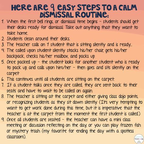 End Of The Day Routine Classroom, Dismissal Routine, End Of Day Classroom Routine, End Of Day Routines Classroom Procedures, Dismissal Procedures Elementary Anchor Chart, Student Cleaning, First Bus, End Of School, A Classroom