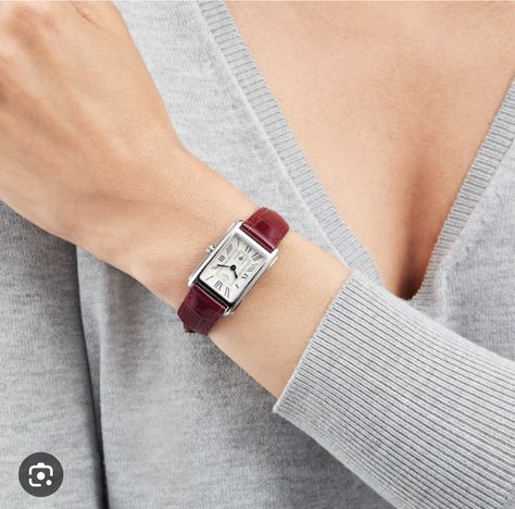 Longines Watch Ladies Dolce Vita, Longines Dolce Vita Ladies, Longines Watch Ladies, Watch Aesthetic Women, Longines Dolce Vita, Lux Watches, Longines Watch, Silver Watches Women, Red Watch