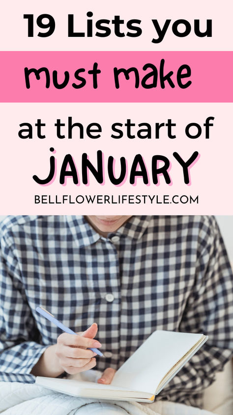 19 lists you must make at the start of January . Monthly Notebook Ideas, Lists To Make At The Beginning Of The Month, Daily List Of Things To Do, Things To Do On January 1st, January To Do List Ideas, January Life List, Monthly Habits Ideas, Things To Start On January 1st, Planning For New Year