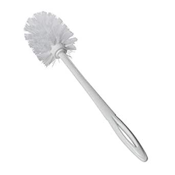 If you provide it, your guests will often use it. This isnt' a decor item, so hang it toward the back of the tank, or keep it under the sink. Commercial Toilet, Toilet Room Decor, Toilet Bowl Brush, Toilet Brush Holder, Compact Bathroom, Toilet Brushes And Holders, Plungers, Toilet Room, Toilet Bowl Cleaner