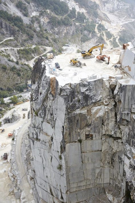 Michael Blann x Carrara Italy x Marble Mine Carrara Italy, Marble Quarry, Rock Quarries, Arcology, Stone Quarry, Photographer Advertising, Natural Stone Tile, Carrara Marble, Stone Work