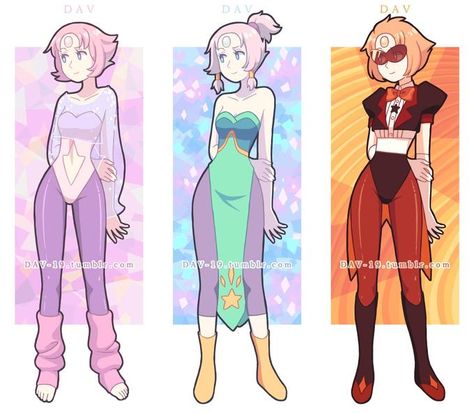 Pearl in her Fusion outfits Hyanna Natsu, Outfit Drawing, Steven Uni, Steven Universe Diamond, Steven Universe Oc, Steven Universe Anime, Pearl Steven Universe, Universe Images, Steven Universe Au