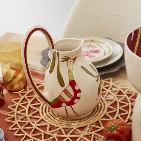 <p>Our gorgeous <strong>Folk Art Inspired Bird Pitcher</strong> is full of vibrant vintage-inspired style. The delightful bird pattern will make this a go-to summer tea pitcher for backyard barbecues or the perfect beverage pitcher for friend get-togethers. Whether you use this pretty pitcher to serve guests or display flowers on a shelf you will love the look it offers.</p> Hype Decor, Coastal Style Kitchen, Tea Pitcher, Summer Tea, Fabulous Kitchens, Antique Stoneware, Bird Pattern, Ceramic Pitcher, Antique Farmhouse