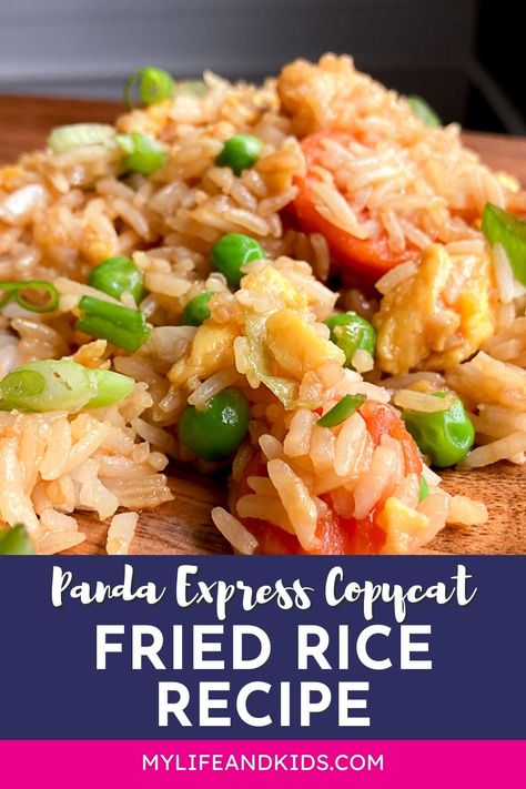 This recipe captures the essence of Panda Express's legendary fried rice, allowing you to recreate the magic anytime you crave it. Simple, satisfying, and bursting with authentic flavors, our copycat version promises to elevate your home-cooked Asian cuisine experience. We love this Copycat Panda Express Fried Rice recipe as a side dish with chicken breasts or as a main dish with a side salad!  Perhaps the best part is how amazing it reheats for leftovers on the busy weekday nights! Side Dish With Chicken, Panda Express Fried Rice, Copycat Panda Express, Panda Express Recipes, Freezing Eggs, Water Chestnuts, Leftover Rice, Panda Express, Long Grain Rice