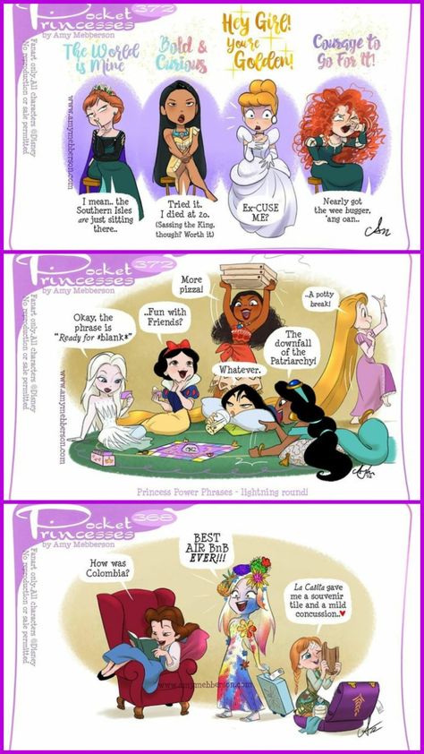 Girl Problems Funny Comics, New Pocket Princess, Pocket Princess Comics, Disney Princess Comics, Disney Princess Funny, Pocket Princess, Disney Princess Cartoons, Pocket Princesses, All Disney Princesses