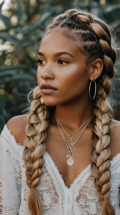 Jumbo Boho Braids with Extensions White Girl Braids Extensions, Braided Extensions, White Girl Braids, Jumbo Boho Braids, Braids Jumbo, Braids Extensions, Braid Extensions, Girl Braids, Braids With Extensions