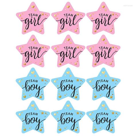 Bedtime Outfit, Idee Babyshower, Gender Reveal Party Decorations, Baby Shower Supplies, Shower Supplies, Girl Stickers, Reveal Parties, Gender Reveal Party, Star Shape