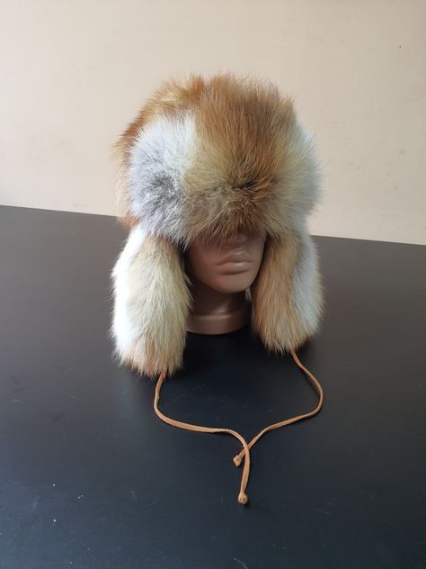 Trapper Hat Outfit, Fur Hat Men, Russian Ushanka, Fur Trapper Hat, Fur Trapper, Russian Hat, Gold Fox, Fur Keychain, Aviator Hat