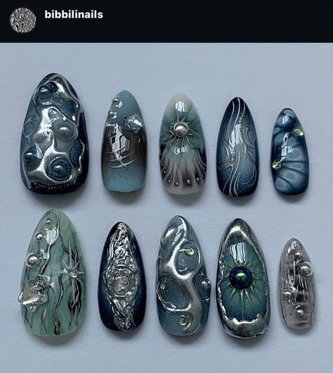 Chloe Nails, Nails Press Ons, Witchy Nails, Hippie Nails, Punk Nails, Goth Nails, Grunge Nails, Press Ons, Girls Nails